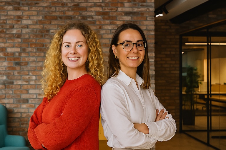 Zentient employees at the new office